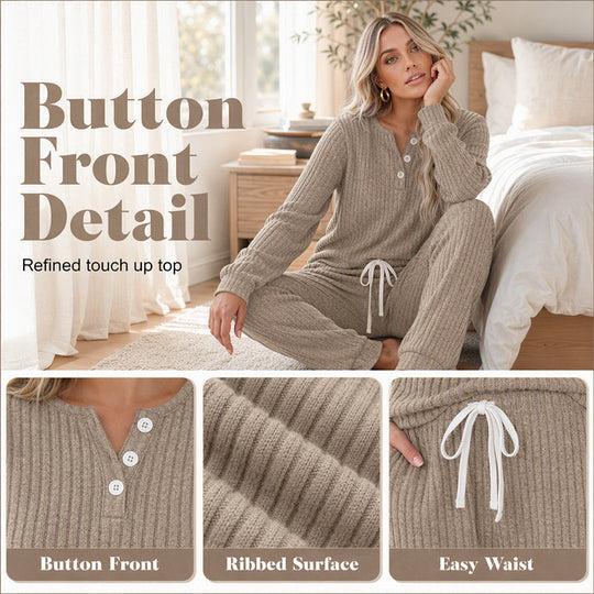 ☀️Hot Sale-50% OFF🍂Women's Cozy Top & Drawstring Joggers 2-Piece Set