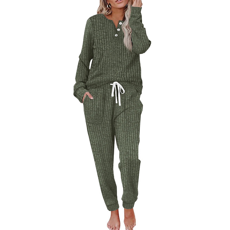 ☀️Hot Sale-50% OFF🍂Women's Cozy Top & Drawstring Joggers 2-Piece Set