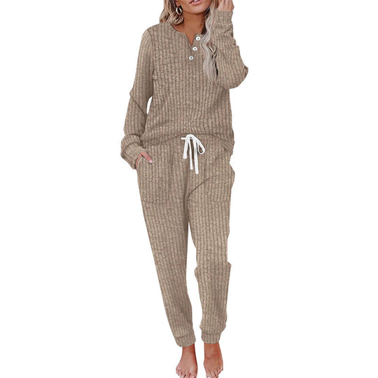 ☀️Hot Sale-50% OFF🍂Women's Cozy Top & Drawstring Joggers 2-Piece Set