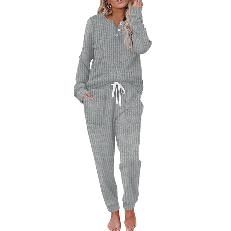 ☀️Hot Sale-50% OFF🍂Women's Cozy Top & Drawstring Joggers 2-Piece Set