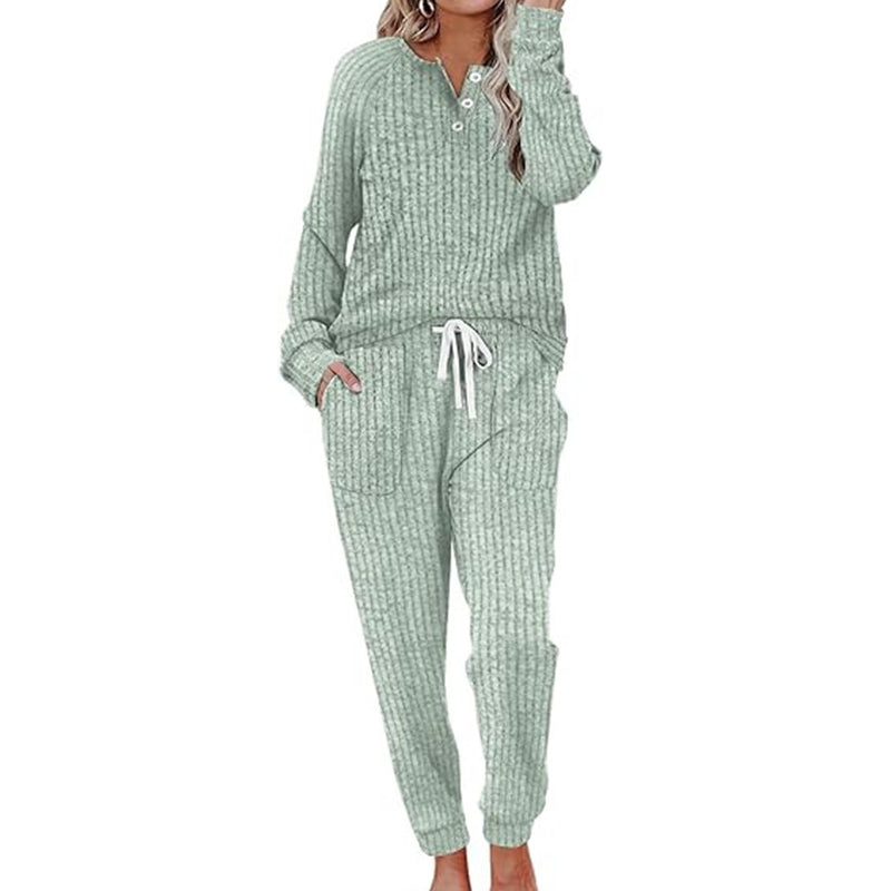 ☀️Hot Sale-50% OFF🍂Women's Cozy Top & Drawstring Joggers 2-Piece Set