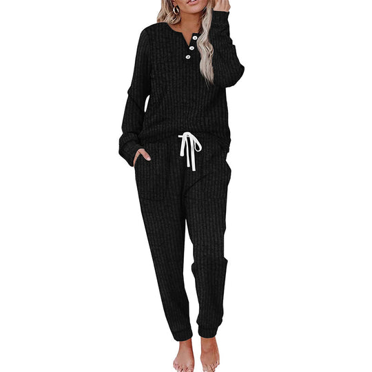 ☀️Hot Sale-50% OFF🍂Women's Cozy Top & Drawstring Joggers 2-Piece Set