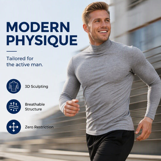 Men's Slim Fit Mock Turtleneck Top