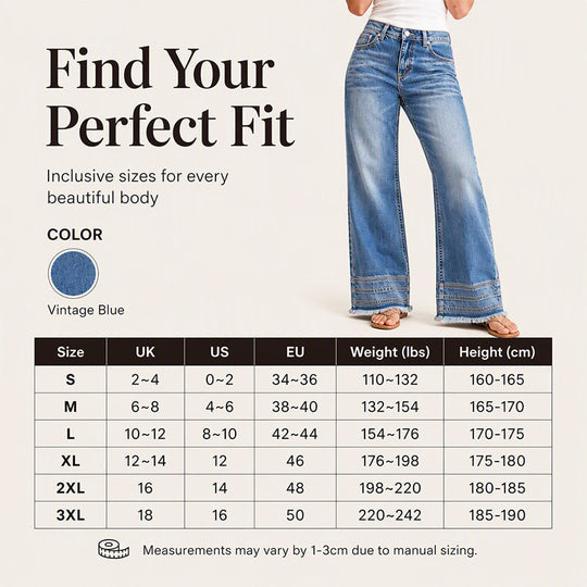 Women's Vintage Wide-Leg Jeans with Raw Hem