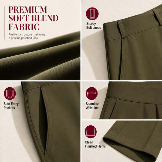 Women's Casual Wide Leg Suit Pants Autumn Winter Long Trousers
