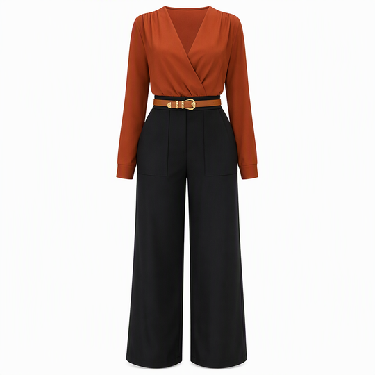 Women's Casual Wide Leg Suit Pants Autumn Winter Long Trousers