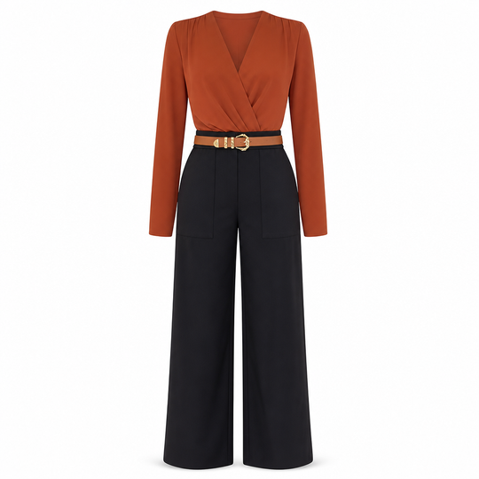Women's Casual Wide Leg Suit Pants Autumn Winter Long Trousers