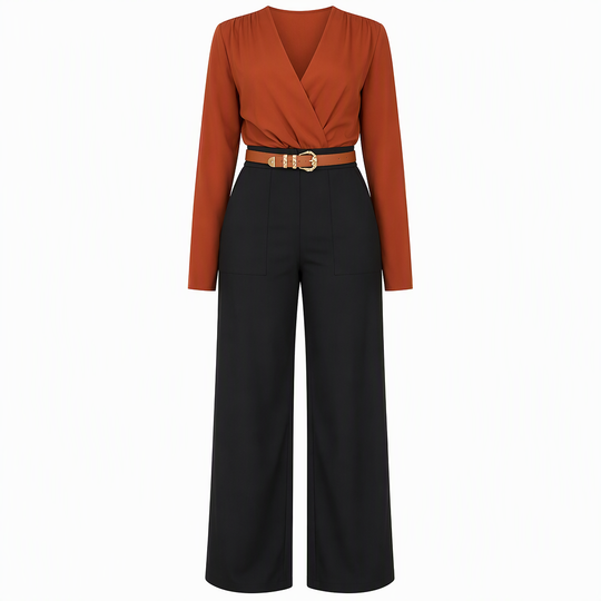 Women's Casual Wide Leg Suit Pants Autumn Winter Long Trousers
