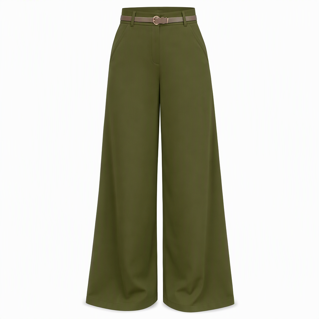 Women's Casual Wide Leg Suit Pants Autumn Winter Long Trousers
