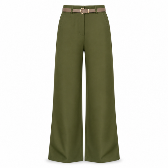 Women's Casual Wide Leg Suit Pants Autumn Winter Long Trousers