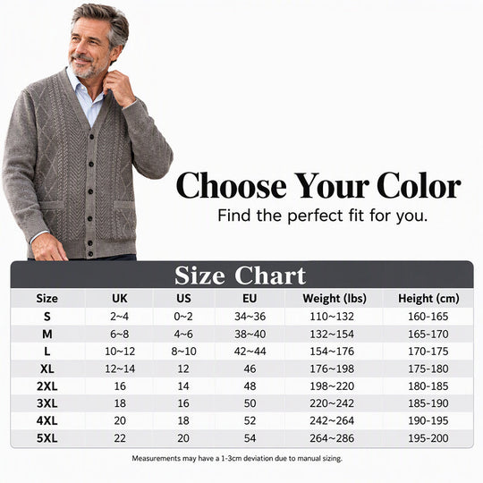 Men's Classic Thermal Cardigan Sweater