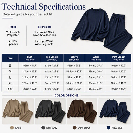Women's Relaxed Top & Wide Leg Pants 2-Piece Set