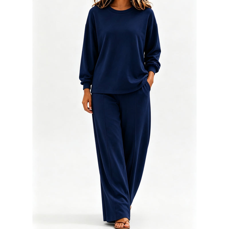 Women's Relaxed Top & Wide Leg Pants 2-Piece Set