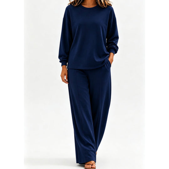 Women's Relaxed Top & Wide Leg Pants 2-Piece Set