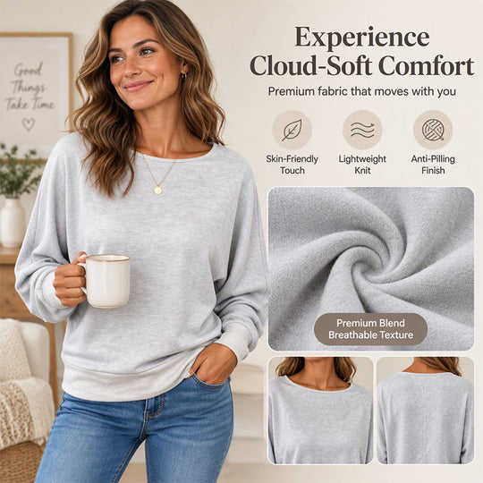 💖Black Friday Mega Deal – 50% off!💖 ✨Women's Casual Batwing Sleeve Sweater