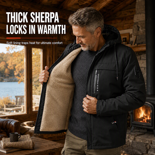 Men's American Retro Plush Lined Loose Fit Spring Autumn Coat🤎Free Shipping🔥