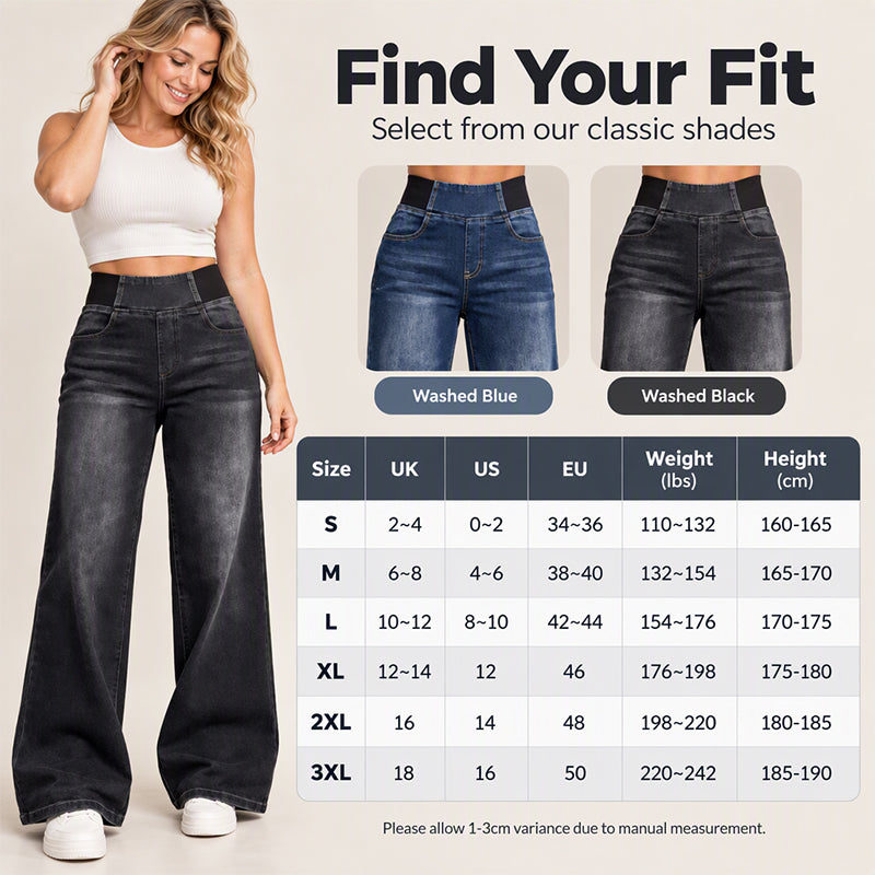 Women's Casual Stretch Wide-Leg Jeans