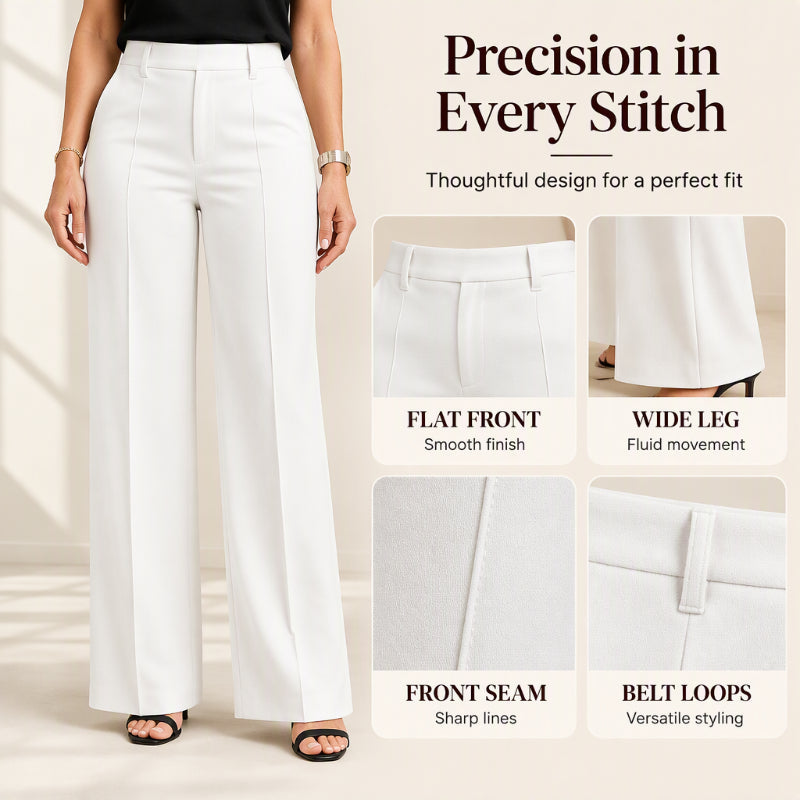 Women's High-Waisted Wide-Leg Dress Pants