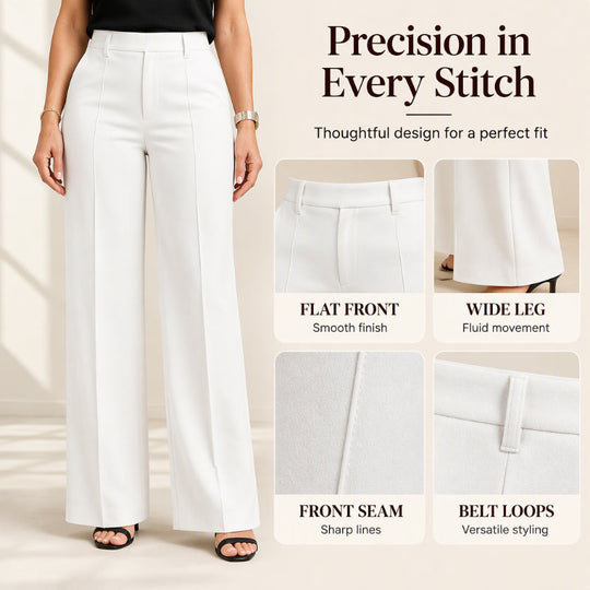 Women's High-Waisted Wide-Leg Dress Pants
