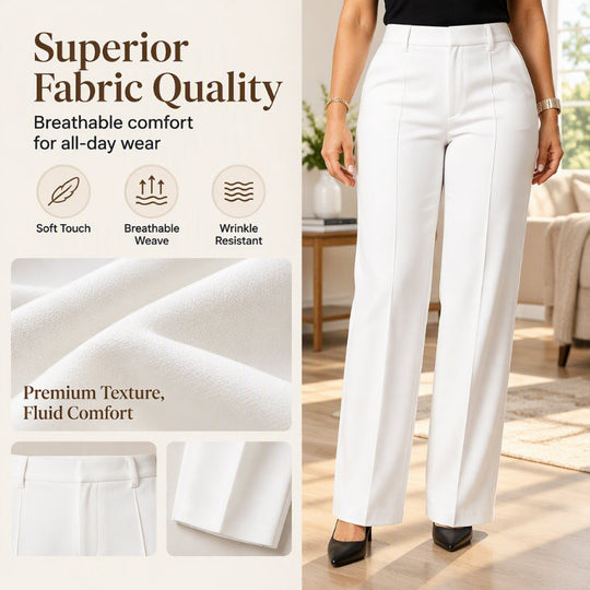 Women's High-Waisted Wide-Leg Dress Pants