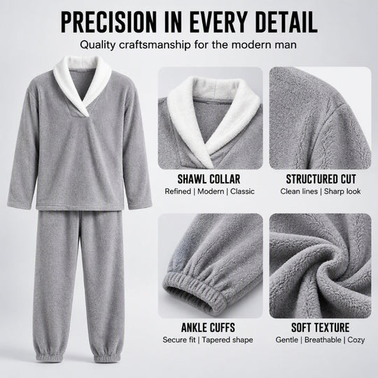 Men's Cozy Thermal Fluffy Pajama Set