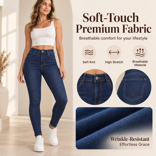 Last Chance 👖 Women's High Waisted Stretch Skinny Jeans ✨ stretch denim fabric, high waist, slim fit casual jeans