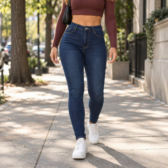 Last Chance 👖 Women's High Waisted Stretch Skinny Jeans ✨ stretch denim fabric, high waist, slim fit casual jeans