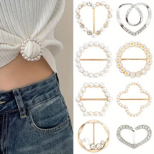 Elegant Metal Shirt Corner Buckle