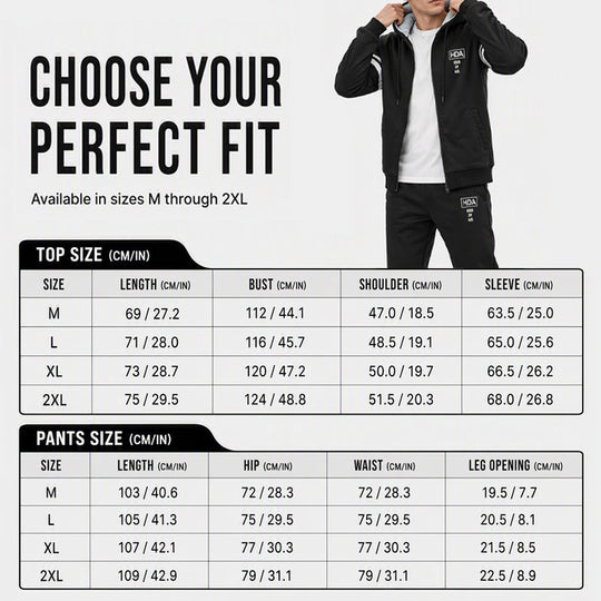 Men's Thickened Hooded Sweatshirt & Pants Set