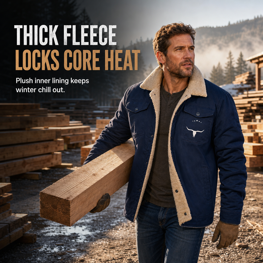 Men's Plush Lined Workwear Casual Fall Winter Warm Coat🥠𝙁𝙧𝙚𝙚 𝙎𝙝𝙞𝙥𝙥𝙞𝙣𝙜