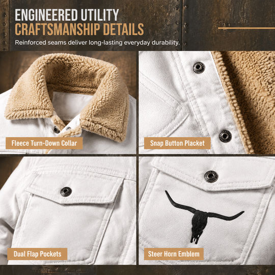Men's Plush Lined Workwear Casual Fall Winter Warm Coat🥠𝙁𝙧𝙚𝙚 𝙎𝙝𝙞𝙥𝙥𝙞𝙣𝙜