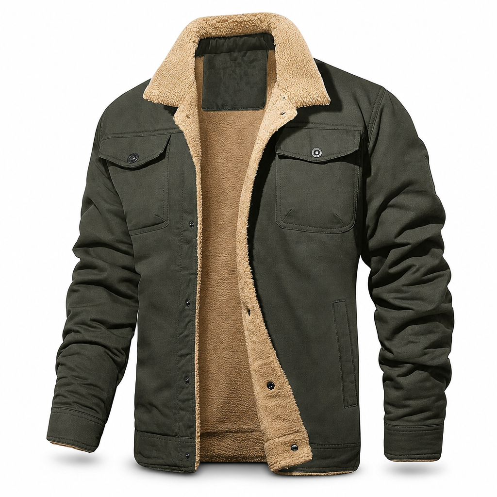 Men's Plush Lined Workwear Casual Fall Winter Warm Coat🥠𝙁𝙧𝙚𝙚 𝙎𝙝𝙞𝙥𝙥𝙞𝙣𝙜