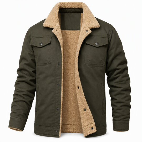 Men's Plush Lined Workwear Casual Fall Winter Warm Coat🥠𝙁𝙧𝙚𝙚 𝙎𝙝𝙞𝙥𝙥𝙞𝙣𝙜