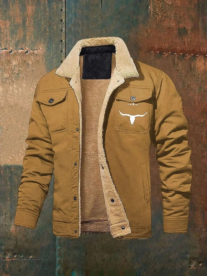 Men's Plush Lined Workwear Casual Fall Winter Warm Coat🥠𝙁𝙧𝙚𝙚 𝙎𝙝𝙞𝙥𝙥𝙞𝙣𝙜