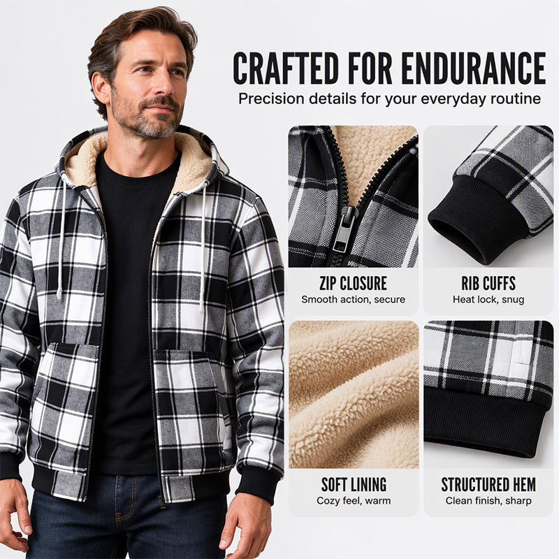 Men's Casual Thermal Hooded Jacket