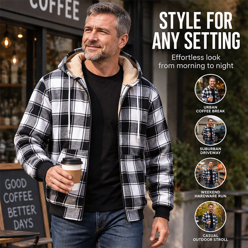 Men's Casual Thermal Hooded Jacket