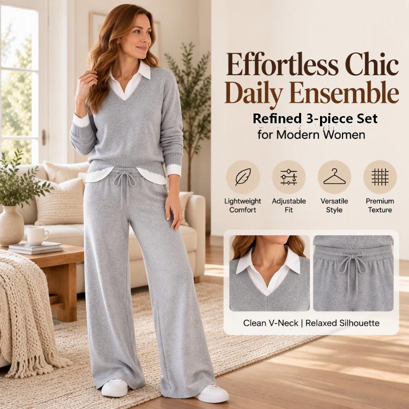 Women's Casual Cozy Knit 3-Piece Set