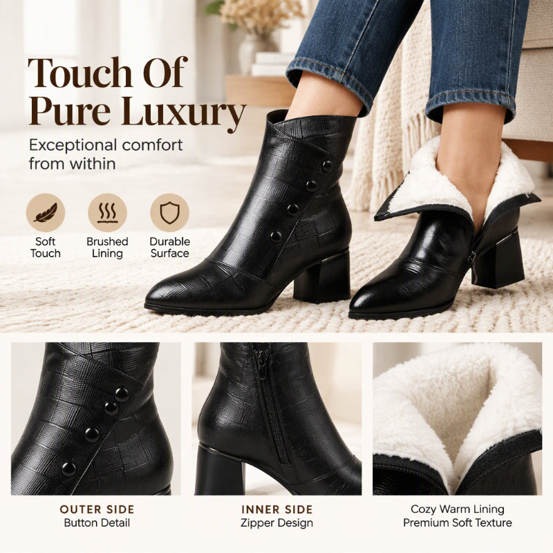 Women's Soft PU Leather Ankle Boots