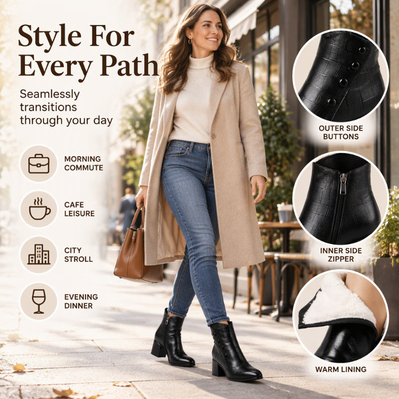 Women's Soft PU Leather Ankle Boots