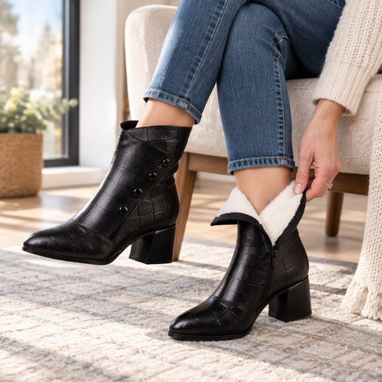 Women's Soft PU Leather Ankle Boots