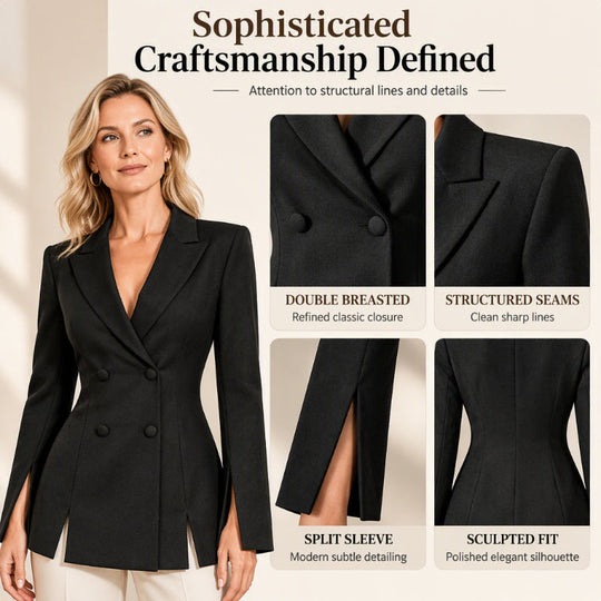 Women's Elegant Double-Breasted Blazer