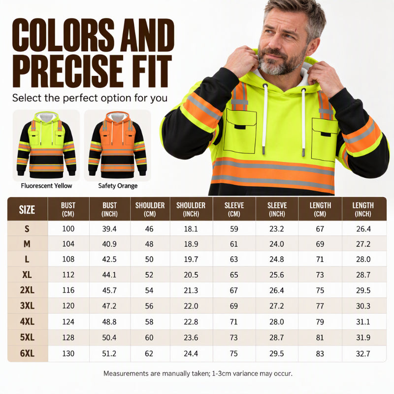 Men's High-Visibility Style Printed Hoodie