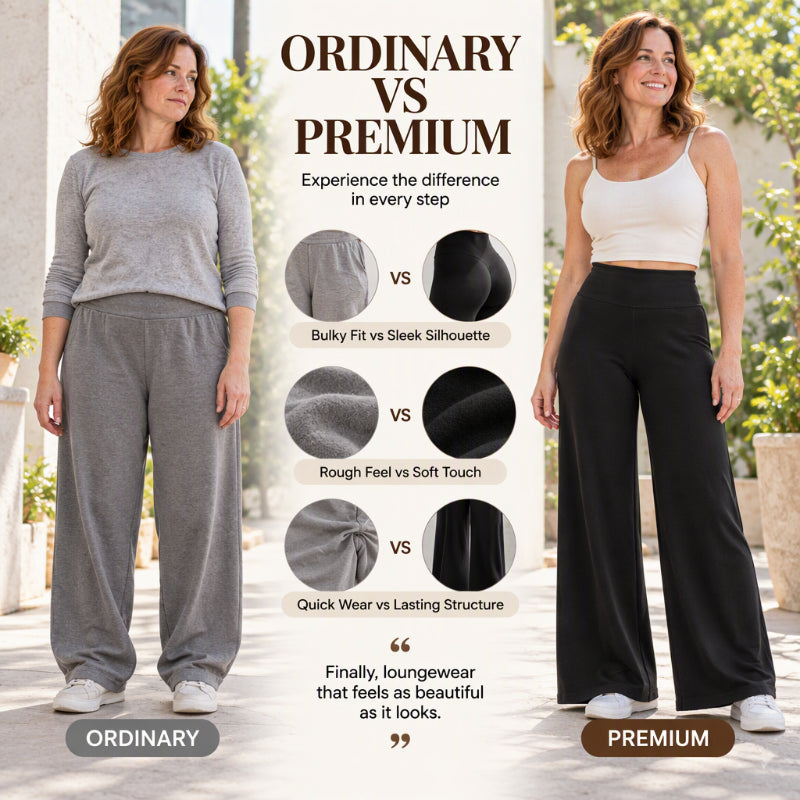 Women's High-Waisted Plush-Lined Flare Pants