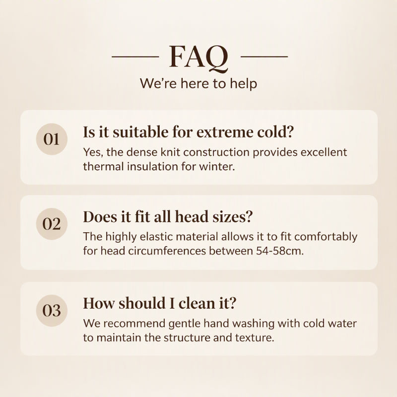 Unisex Warm Knit Beanie with Brim