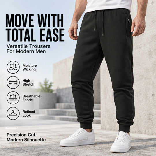 👖 Toasty Warmth, Secure Zip Storage | Men's Warm Joggers with Zipper Pockets