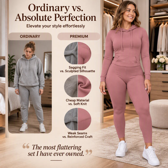 🧥 Easy Coordinated Comfort, Move-Ready Fit | Women's Casual Hoodie and Leggings Set