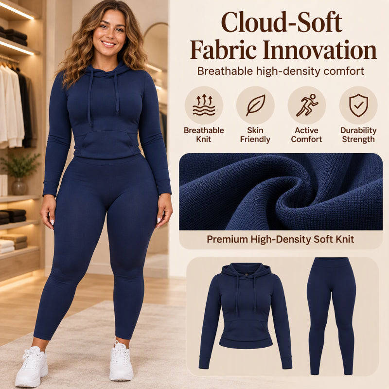 🧥 Easy Coordinated Comfort, Move-Ready Fit | Women's Casual Hoodie and Leggings Set