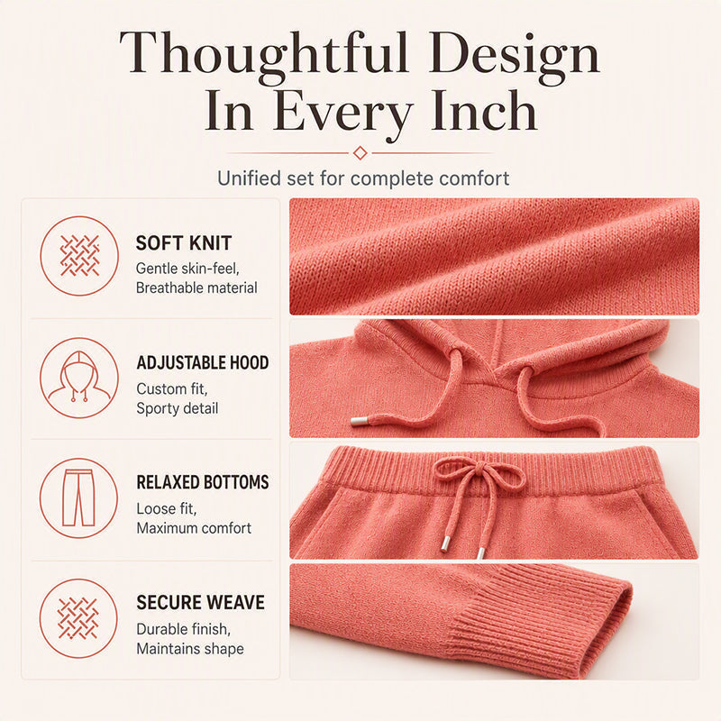 🧶Cozy Head Coverage, Customizable Fit💖Women's Casual Hooded Sweater With Drawstring