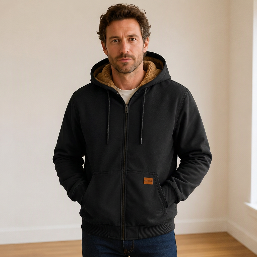 🧥 Toasty Core Comfort, Cozy Hooded Coverage | Men's Casual Winter Thermal Hooded Jacket