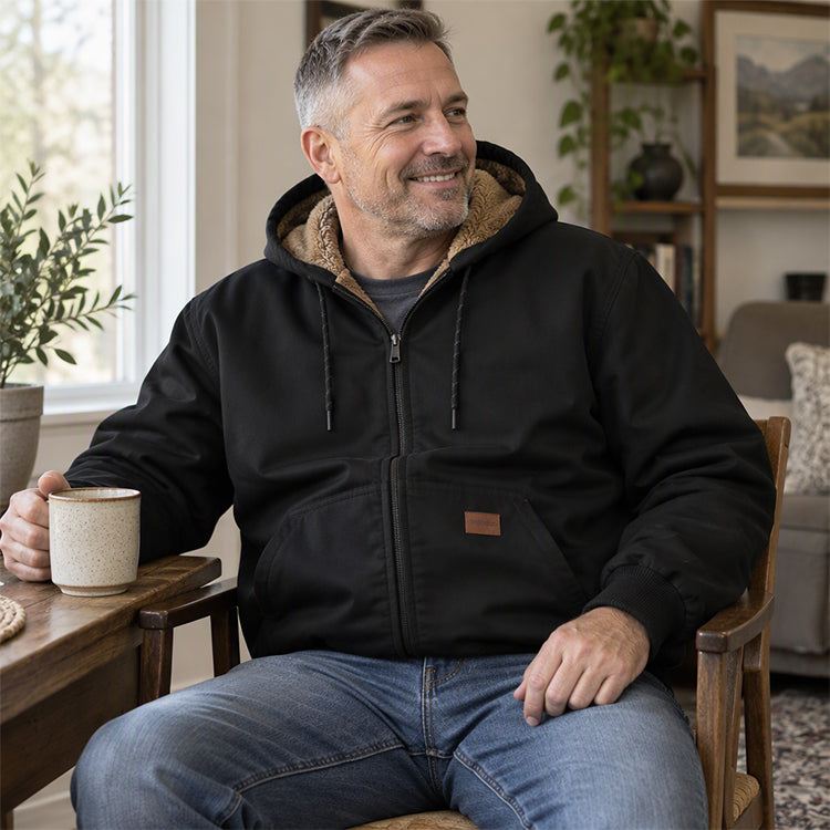 🧥 Toasty Core Comfort, Cozy Hooded Coverage | Men's Casual Winter Thermal Hooded Jacket